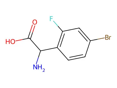2-Amino-2-(4-bromo-2-fluorophenyl)acetic acid structure