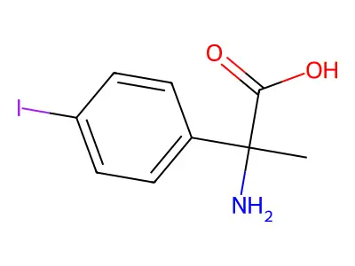 2-amino-2-(4-iodophenyl)propanoic Acid structure