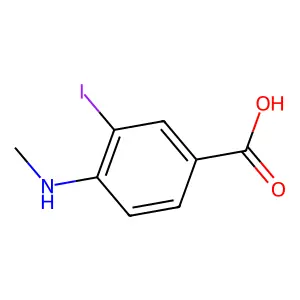 3-Iodo-4-(methylamino)benzoic acid structure