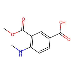 3-(甲氧基羰基)-4-(甲氨基)苯甲酸 structure