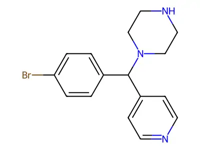 1-[(4-Bromophenyl)(pyridin-4-yl)methyl]piperazine structure