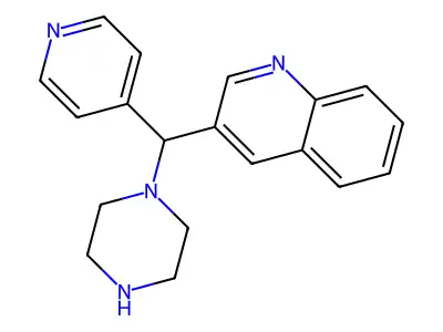 3-[(Piperazin-1-yl)(pyridin-4-yl)methyl]quinoline structure
