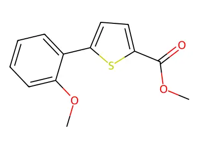 Methyl 5-(2-methoxyphenyl)-2-thiophenecarboxylate structure