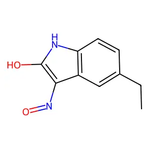 5-Ethyl-3-(hydroxyimino)indolin-2-one structure