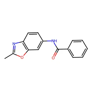 N-(2-甲基-1,3-苯并噁唑-6-基)苯甲酰胺 structure