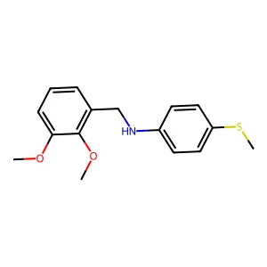2,3-Dimethoxy-N-[4-(methylthio)phenyl]benzenemethanamine structure