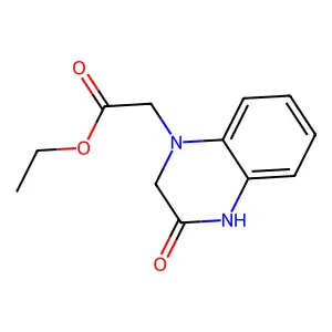 Ethyl 2-(3-oxo-1,2,3,4-tetrahydroquinoxalin-1-yl)acetate structure