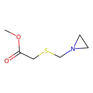 Methyl [(1-aziridinylmethyl)sulfanyl]acetate structure