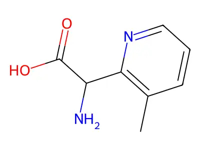 2-amino-2-(3-methylpyridin-2-yl)acetic Acid structure