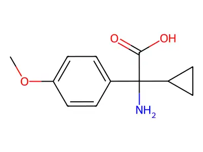 Amino(cyclopropyl)(4-methoxyphenyl)acetic acid structure