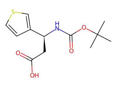 3-[(tert-Butoxycarbonyl)amino]-3-(3-thienyl)-propanoic acid structure