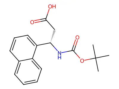 (R,S)-Boc-3-amino-3-(1-naphthyl)-propionic acid structure