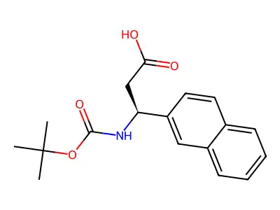 Boc-(R,S)-3-amino-3-(2-naphthyl)propionic acid structure