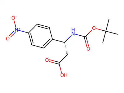 3-Tert-butoxycarbonylamino-3-(4-nitro-phenyl)-propionic acid structure