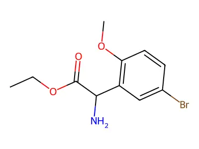 Ethyl 2-amino-2-(5-bromo-2-methoxyphenyl)acetate structure