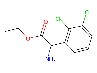 Ethyl 2-amino-2-(2,3-dichlorophenyl)acetate structure
