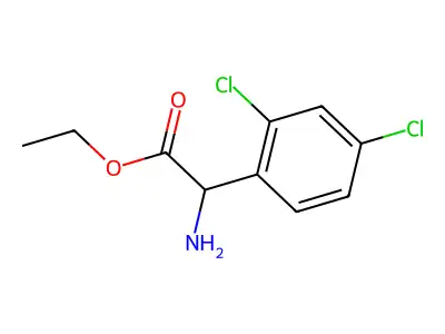 Ethyl 2-amino-2-(2,4-dichlorophenyl)acetate structure