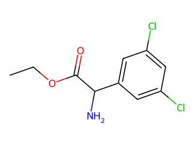 Ethyl 2-amino-2-(3,5-dichlorophenyl)acetate structure