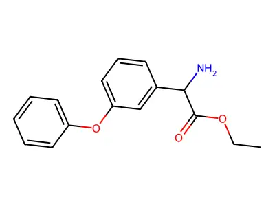 Ethyl 2-amino-2-(3-phenoxyphenyl)acetate structure