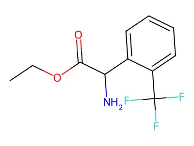 Ethyl 2-amino-2-[2-(trifluoromethyl)phenyl]acetate structure