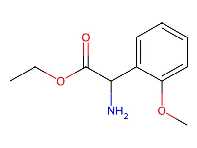 Ethyl 2-amino-2-(2-methoxyphenyl)acetate structure