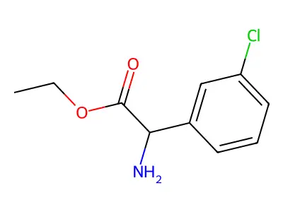 Ethyl 2-amino-2-(3-chlorophenyl)acetate structure