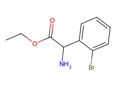 Ethyl 2-amino-2-(2-bromophenyl)acetate structure