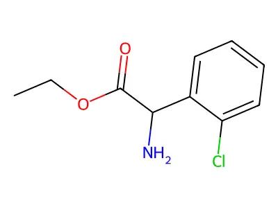 Ethyl 2-amino-2-(2-chlorophenyl)acetate structure