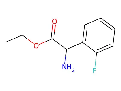 Ethyl 2-amino-2-(2-fluorophenyl)acetate structure