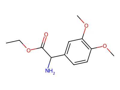 Ethyl 2-amino-2-(3,4-dimethoxyphenyl)acetate structure