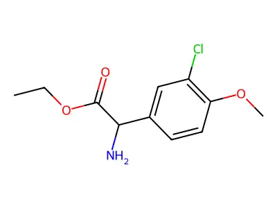 Ethyl 2-amino-2-(3-chloro-4-methoxyphenyl)acetate structure