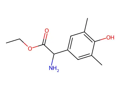 Ethyl 2-amino-2-(4-hydroxy-3,5-dimethylphenyl)acetate structure