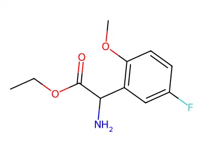 Ethyl 2-amino-2-(5-fluoro-2-methoxyphenyl)acetate structure