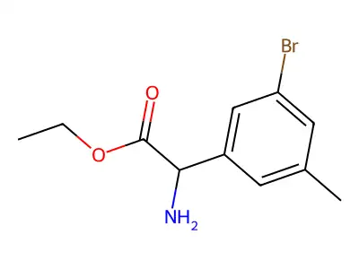 Ethyl 2-amino-2-(3-bromo-5-methylphenyl)acetate structure
