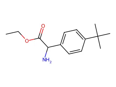 Ethyl 2-amino-2-(4-tert-butylphenyl)acetate structure