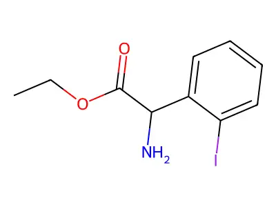 Ethyl 2-amino-2-(2-iodophenyl)acetate structure