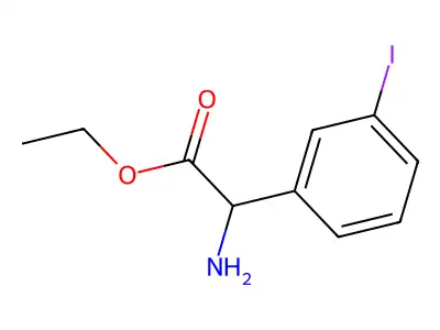 Ethyl 2-amino-2-(3-iodophenyl)acetate structure