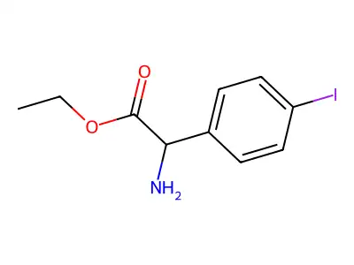 Ethyl 2-amino-2-(4-iodophenyl)acetate structure