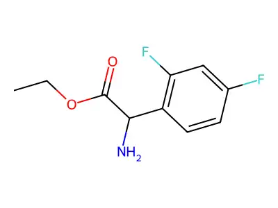 Ethyl 2-amino-2-(2,4-difluorophenyl)acetate structure