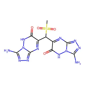 1,2,4-Triazolo[4,3-b][1,2,4]triazin-6(5H)-one, 7,7'-[(methylsulfonyl)methylene]bis[3-amino- structure