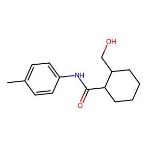 2-(hydroxymethyl)-N-(4-methylphenyl)cyclohexane-1-carboxamide structure