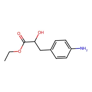 Ethyl 3-(4-aminophenyl)-2-hydroxypropanoate structure