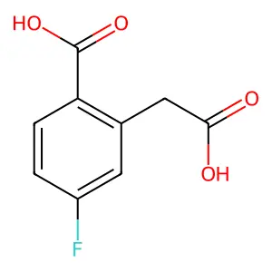 2-(Carboxymethyl)-4-fluorobenzoic acid structure