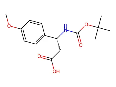 (3S)-3-{[(tert-butoxy)carbonyl]amino}-3-(4-methoxyphenyl)propanoic acid structure