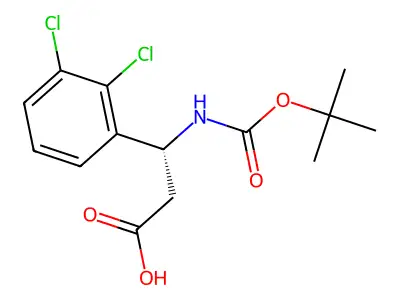 3-[(Tert-butoxycarbonyl)amino]-3-(2,3-dichlorophenyl)propanoic acid structure