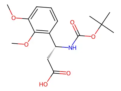 Boc-(R)-3-Amino-3-(2,3-dimethoxy-phenyl)-propionic acid structure
