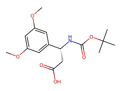 Boc-(R)-3-Amino-3-(3,5-dimethoxy-phenyl)-propionic acid structure