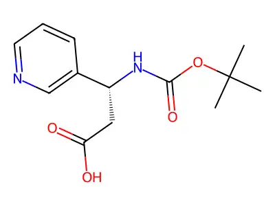 Boc-3-(3-pyridyl)-D-Ala-OH structure