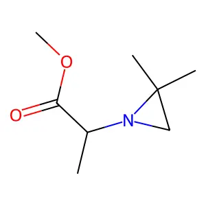 Methyl 2-(2,2-dimethylaziridin-1-yl)propanoate structure
