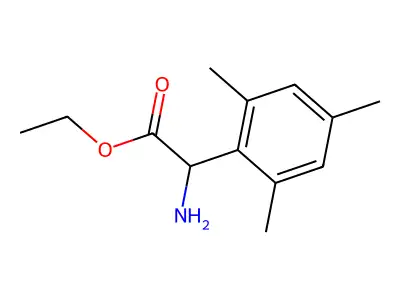 Ethyl 2-amino-2-(2,4,6-trimethylphenyl)acetate structure